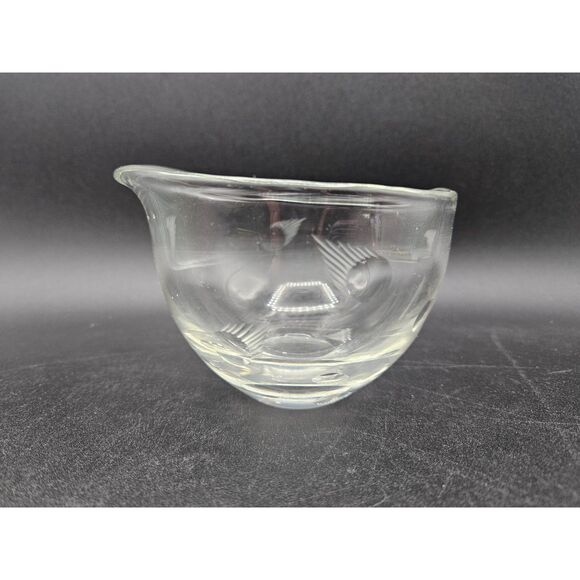 Vintage Handblown Atomic Comet Hand Clear Cut Open Creamer MCM Retro Astronomy - Picture 2 of 4